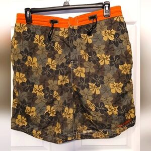 Tommy Hilfiger Men's Green Camo Floral Swim Trunks – Size XL